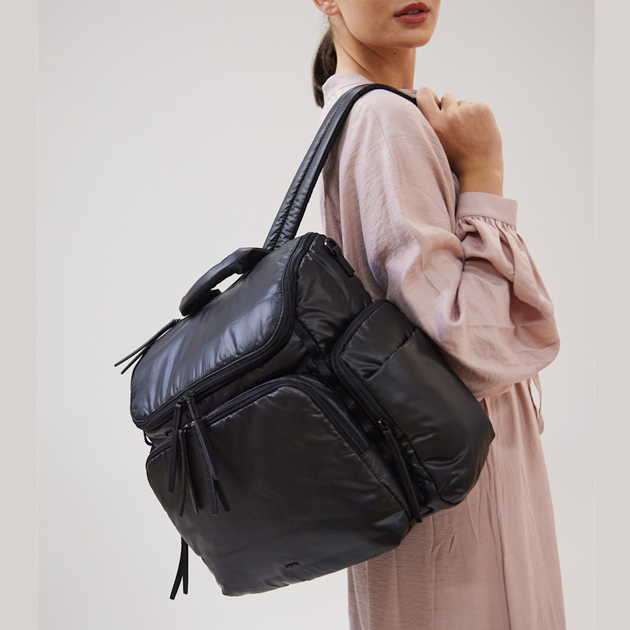 Caraa Baby Bag Nylon - Black, Large.