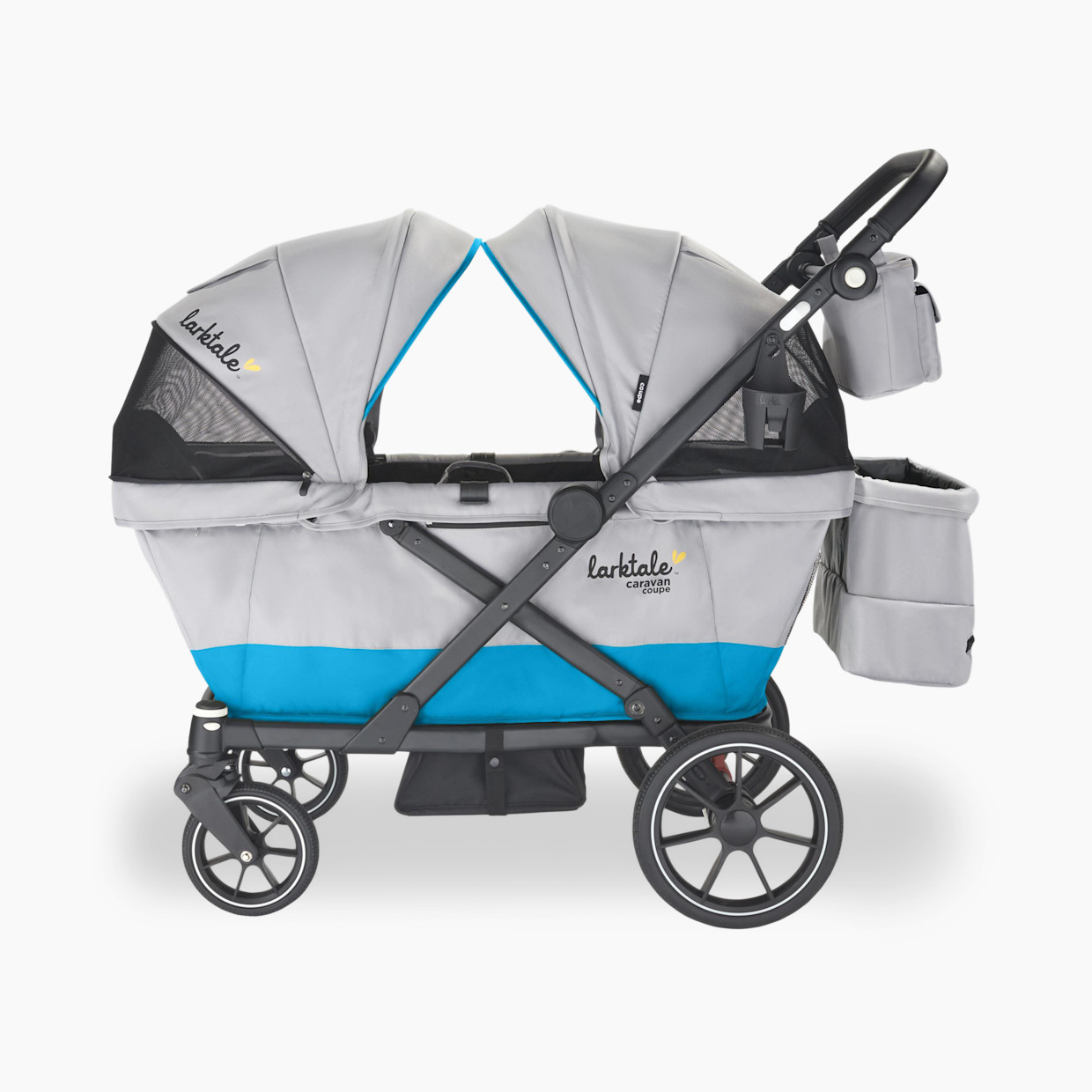 Larktale Caravan Coupe V2 Stroller Wagon - Gray/Blue.