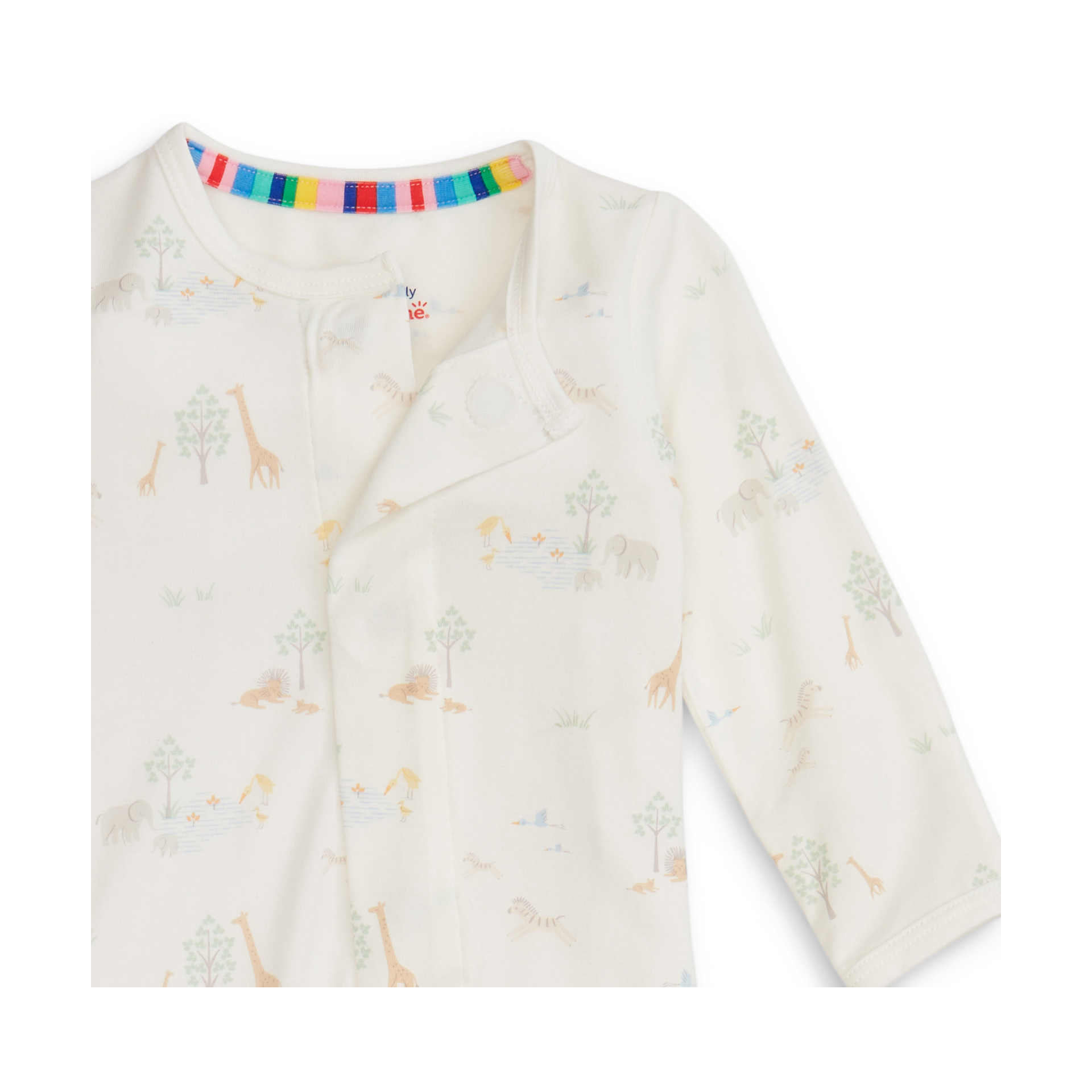 Magnetic Me Modal Magnetic Footie - Serene Safari-White, 0-3 M.