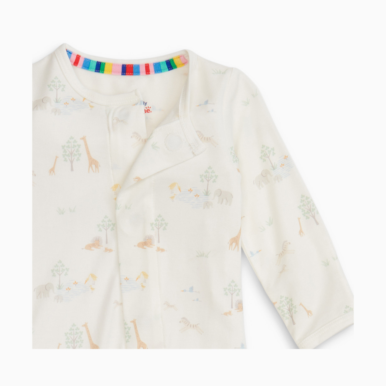 Magnetic Me Modal Magnetic Footie - Serene Safari-White, Newborn.