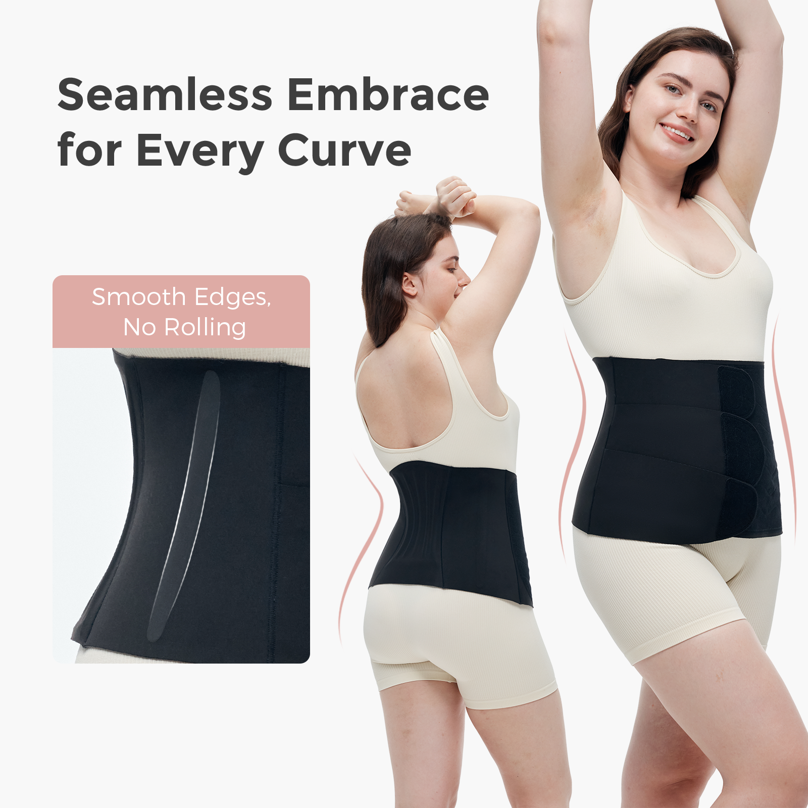 Momcozy Ergowrap Postpartum Belly Band - Black, M.