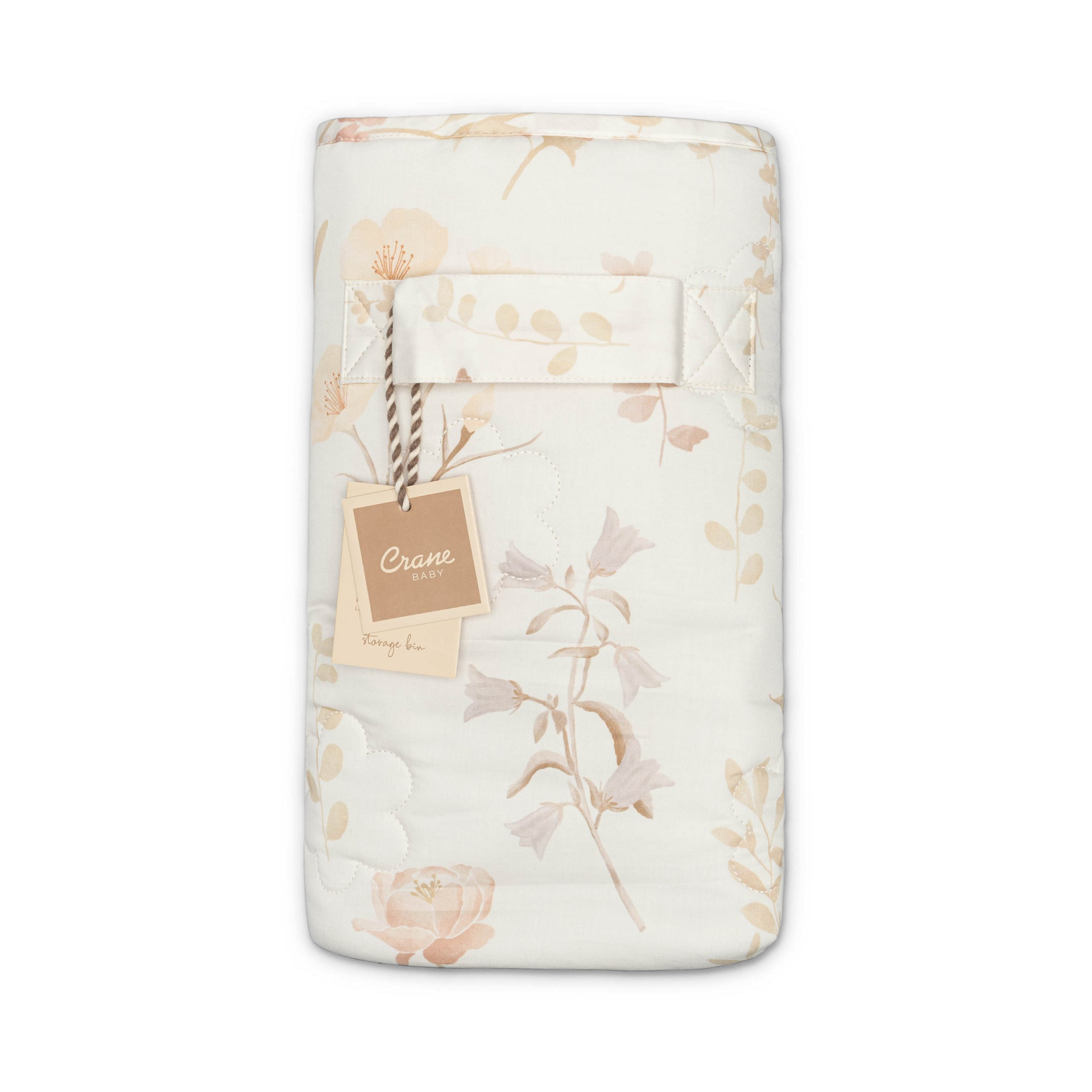 Crane Baby Quilted Storage Bin - Violet Floral.