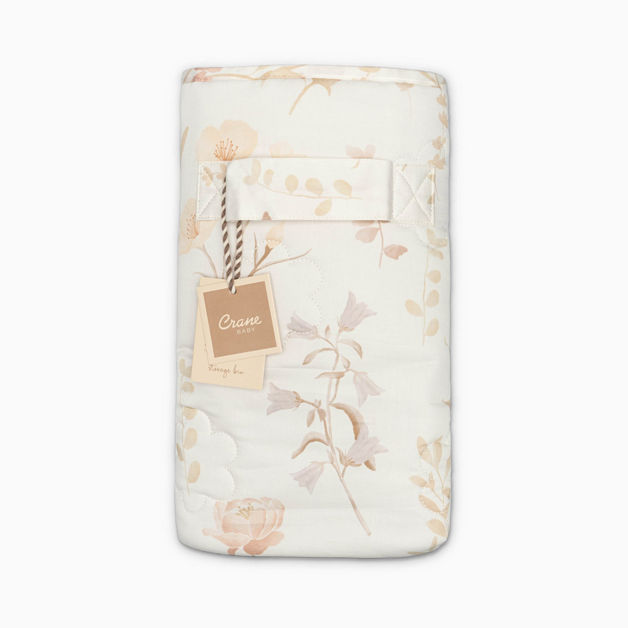 Crane Baby Quilted Storage Bin - Violet Floral.