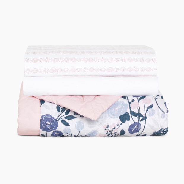 Aden + Anais Cotton Crib Bedding Set (3 Pack) - Flowers Bloom.