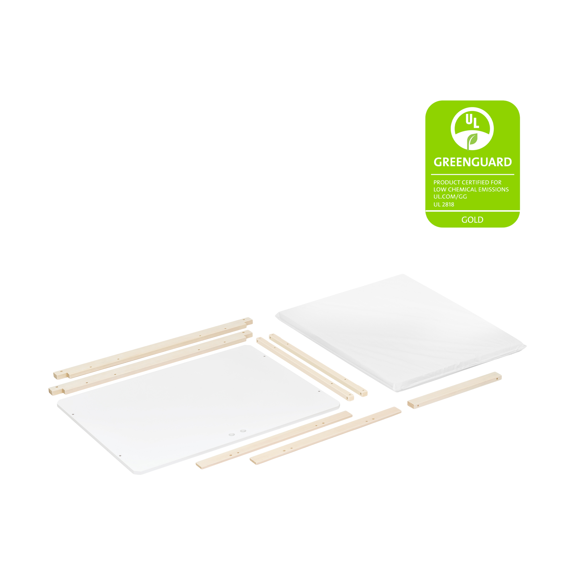 babyletto Rolli All-Stages Midi Crib Conversion Kit - Washed Natural.