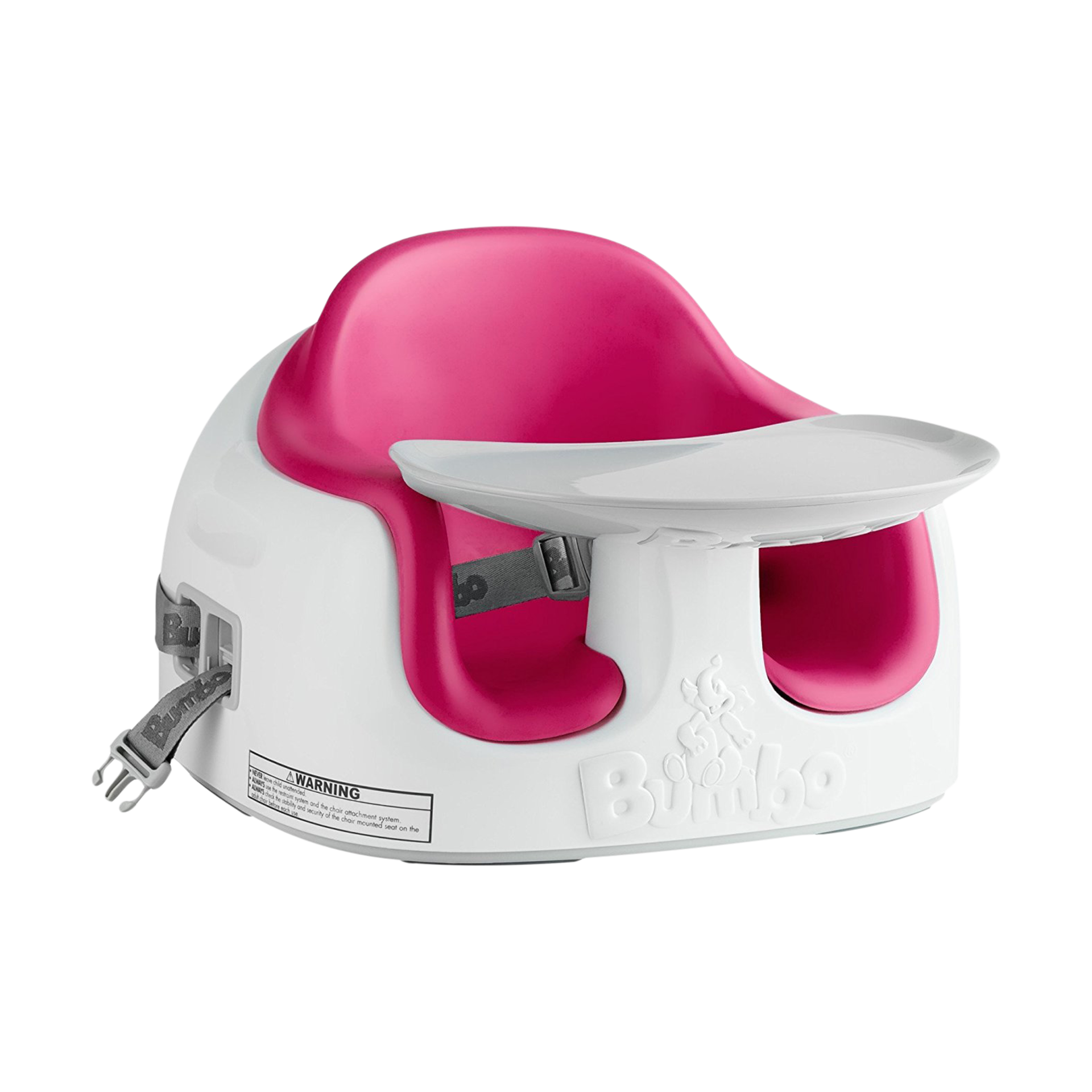 Bumbo 3-in-1 Multi-Seat for 6 to 36 Months, Travel Baby Feeding & Play Floor Seat, All-in-One Portable Booster with Tray & Toddler High Chair, Cradle Pink