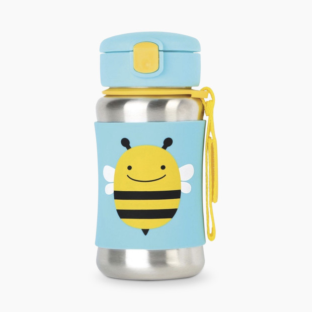 Skip Hop Baby Zoo Stainless Steel Straw Bottle - Bee.