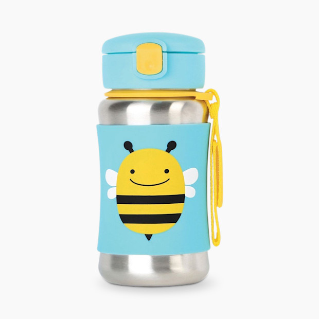 Skip Hop Baby Zoo Stainless Steel Straw Bottle - Bee.