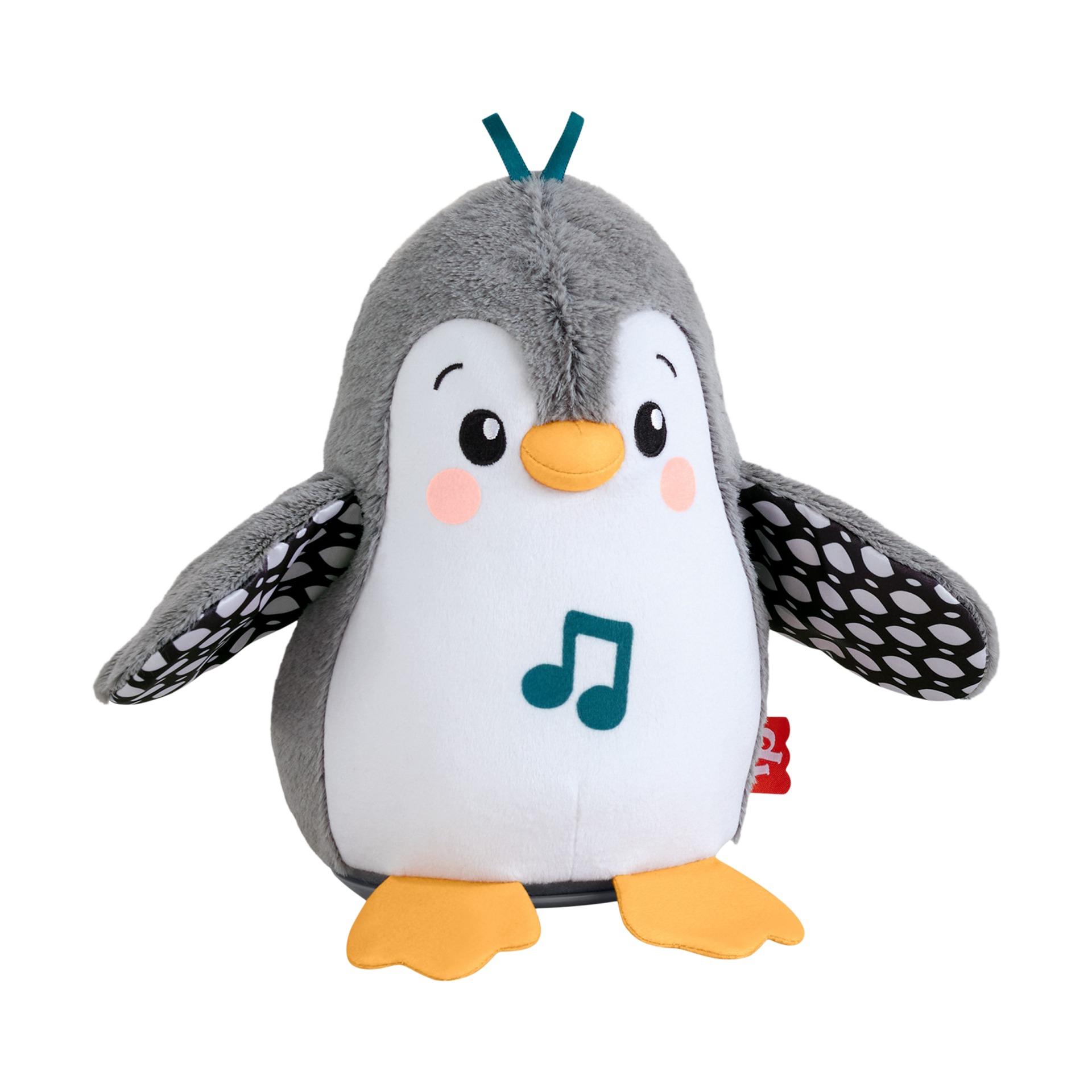 Fisher-Price Baby Tummy Time Toy Flap & Wobble Penguin, Plush with Music & Motion for Sensory Play Newborns Ages 0+ Months