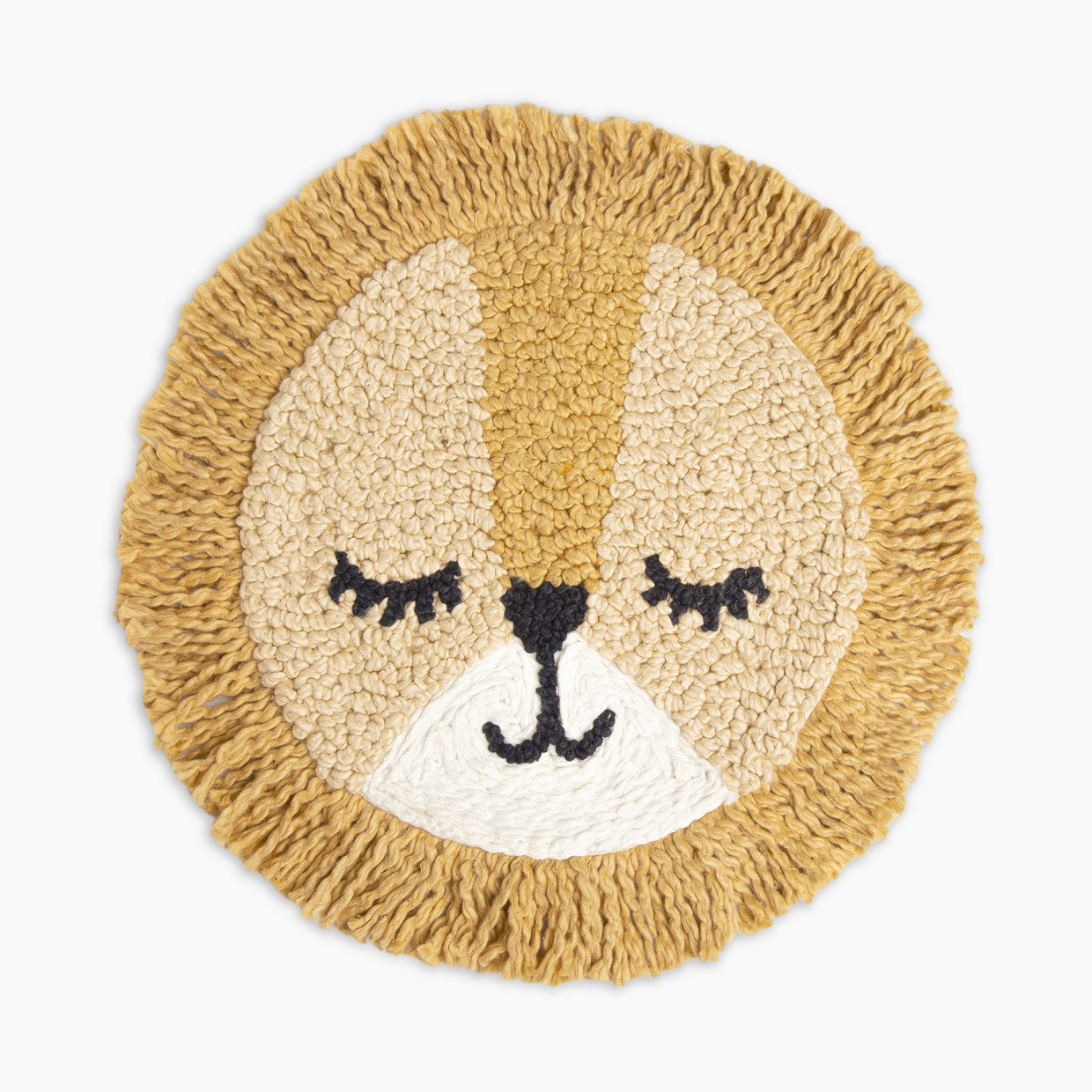 Crane Baby Embroidered Round Pillow - Lion.