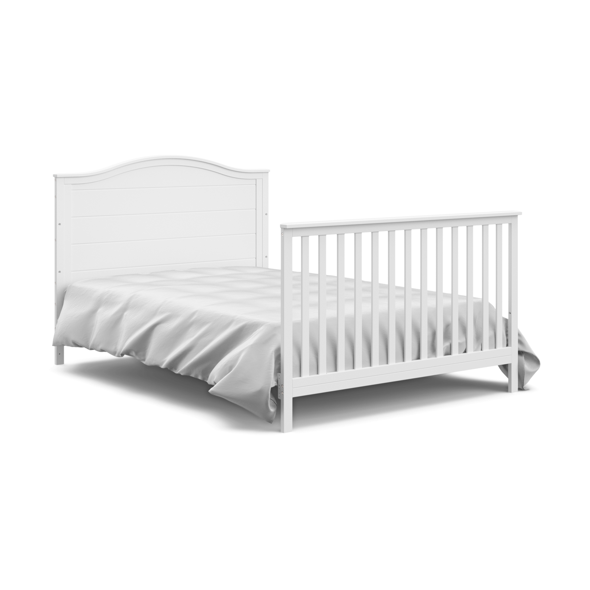 Storkcraft Moss 4-in-1 Convertible Crib with Drawer - White.