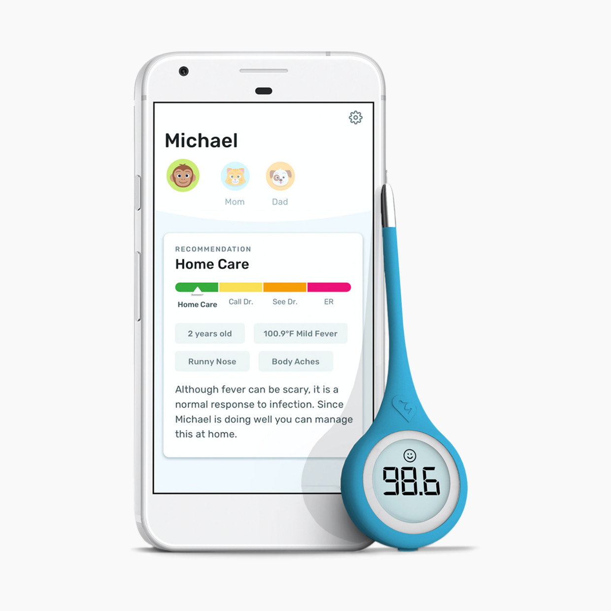 Kinsa QuickCare Digital Thermometer.