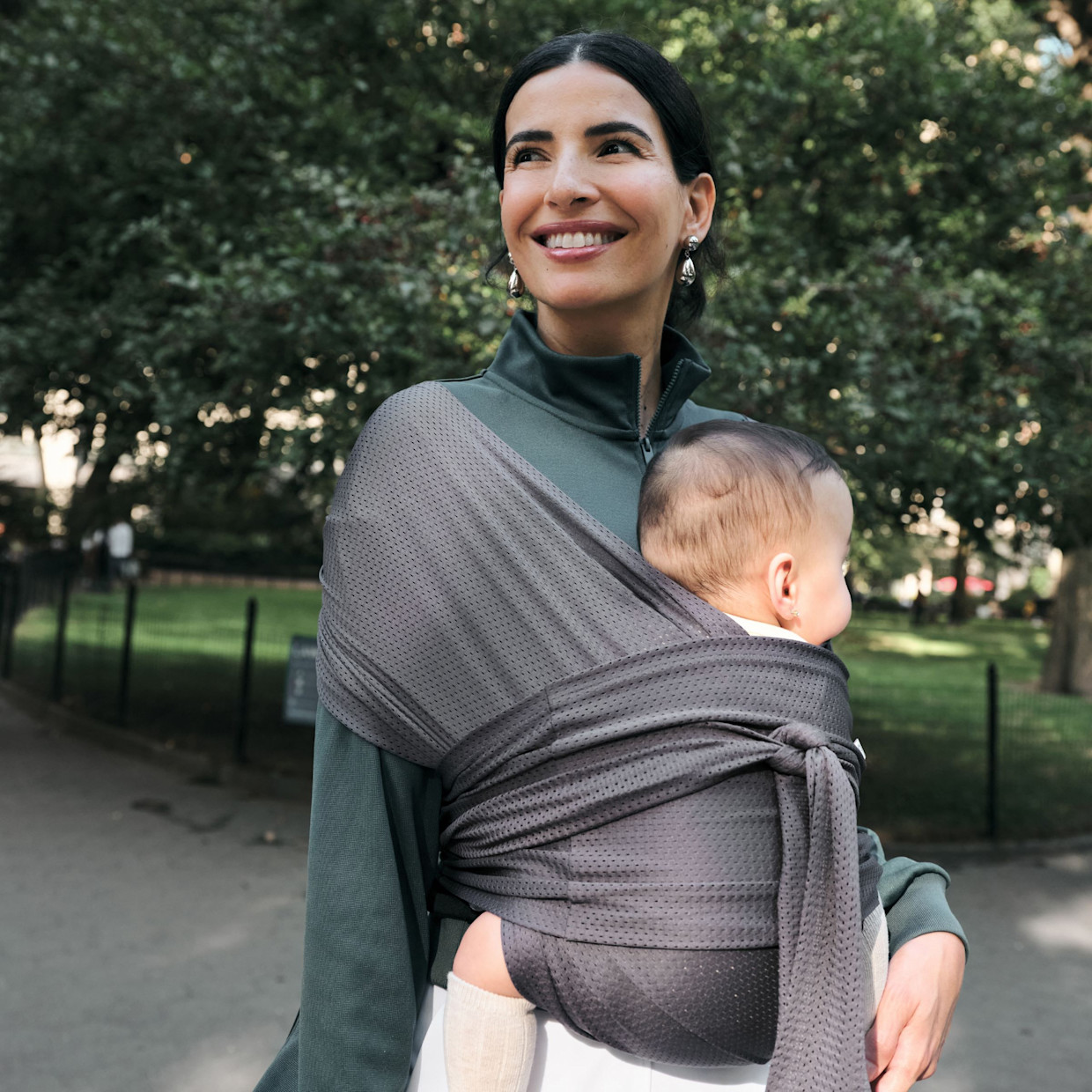 Konny Baby Wrap Carrier Flex Airmesh - Charcoal, Xs-Xl.