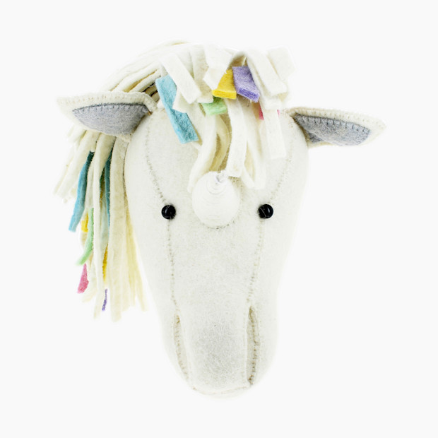 Fiona Walker England Felt Head - Pastel Rainbow Unicorn.