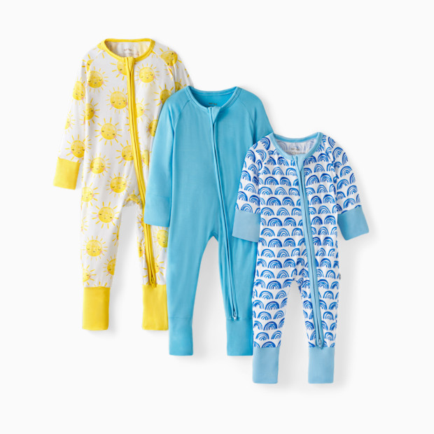 Little Sleepies Grow With Me Zippy Footie Three Pack.