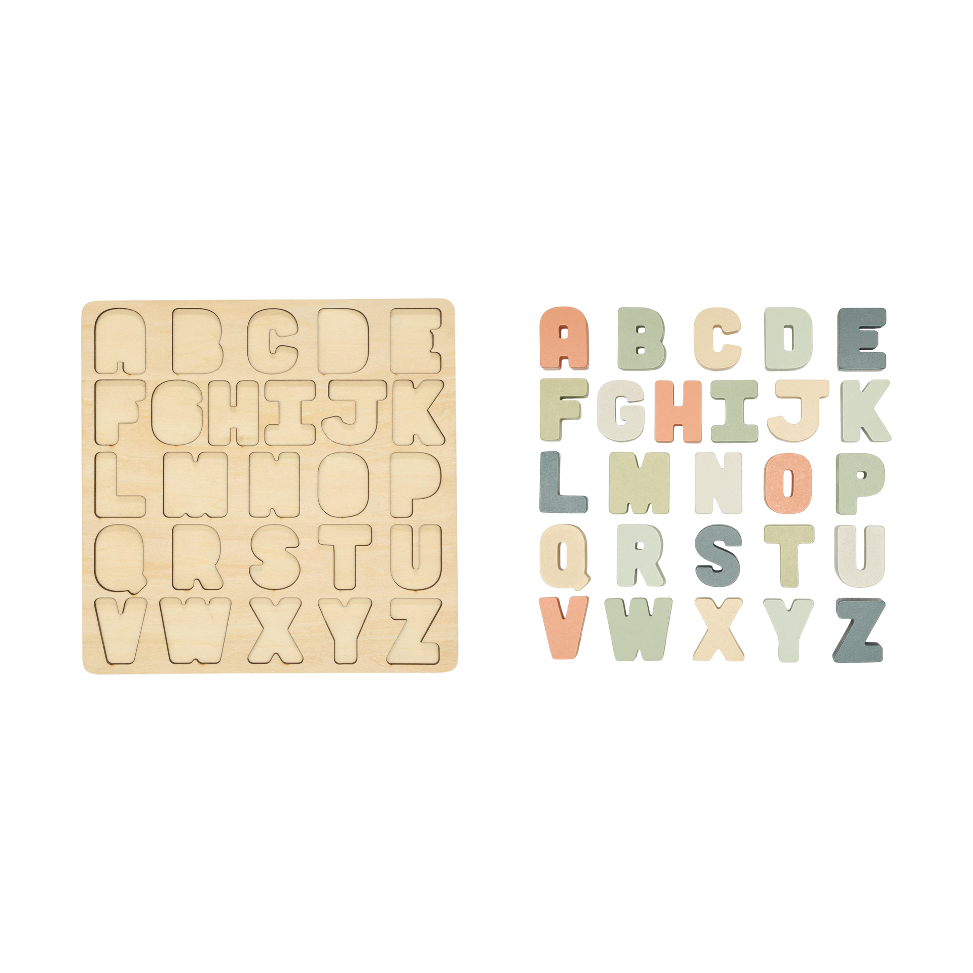 Pearhead Wooden Alphabet Puzzle Board.