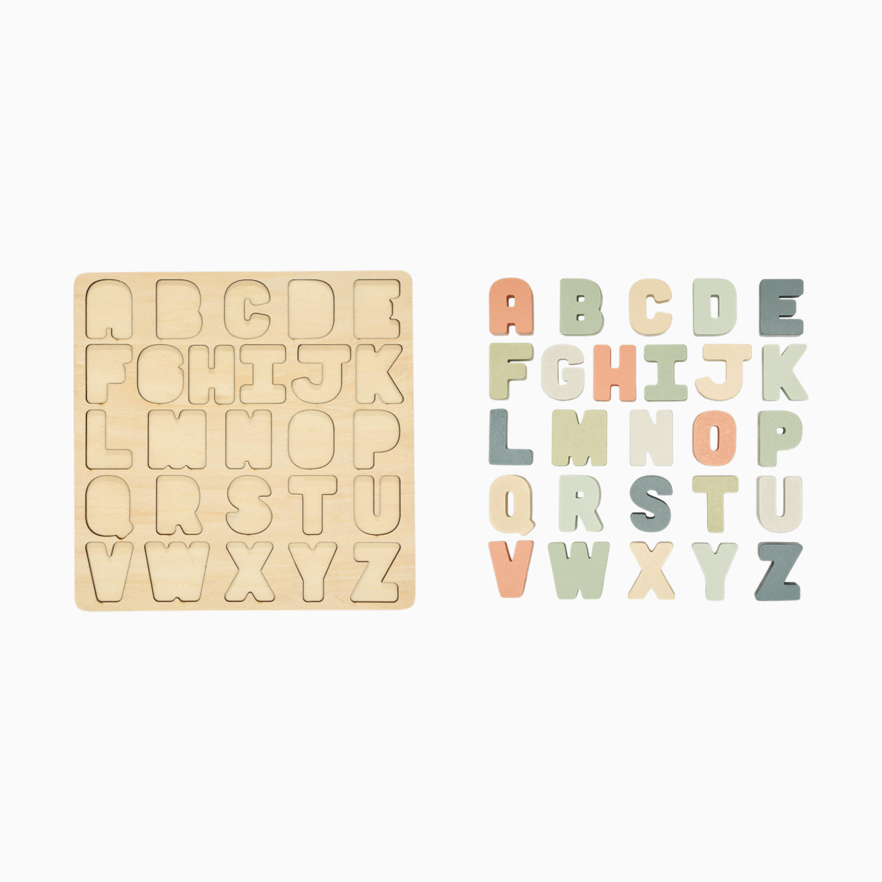 Pearhead Wooden Alphabet Puzzle Board.