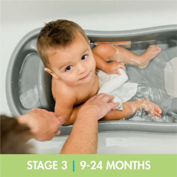 The First Years Sure Comfort Renewed Baby Bathtub - 3-in-1 Newborn to Toddler Bathtub - Dark Gray.