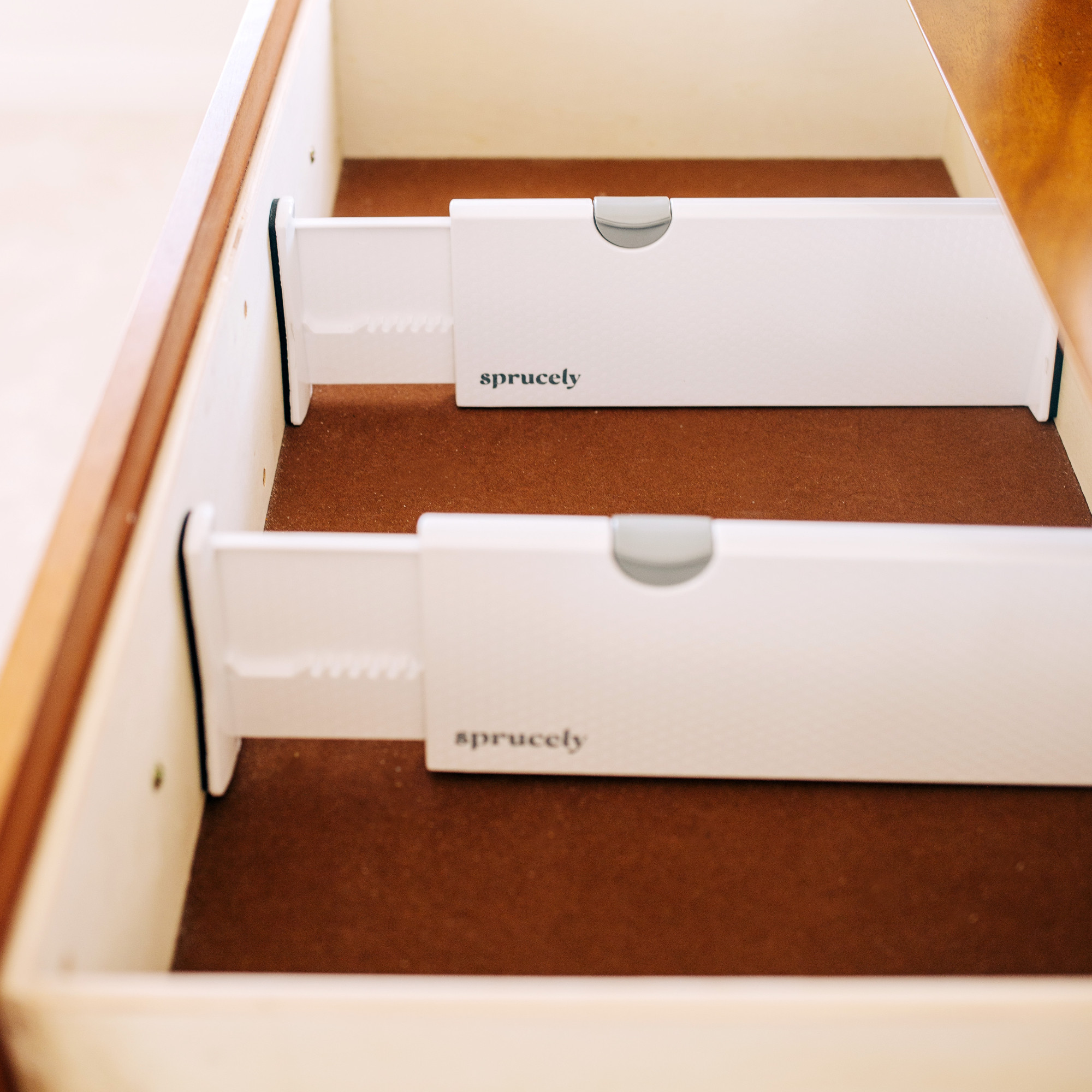 Sprucely Drawer Dividers - Bright White, 2 Pack