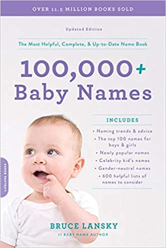 Bruce Lansky 100,000+ Baby Names Book.
