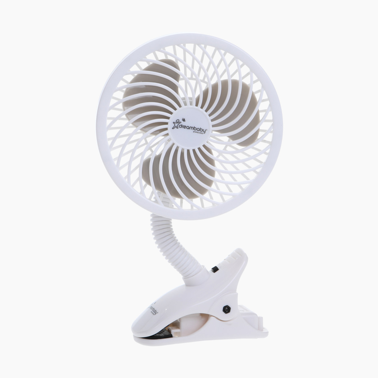 Dreambaby Caged Deluxe EZY-Fit Clip-On Fan - White.