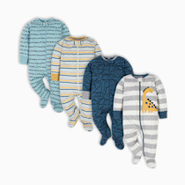 Gerber baby-boys 4 Pack Sleep 'N Play Footie