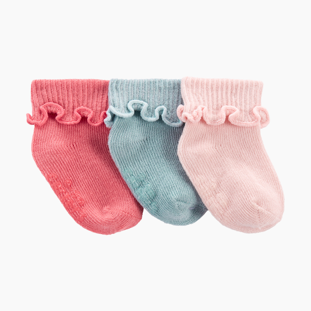 Carter's Foldover Socks (3 Pack) - Multi Color, Nb.