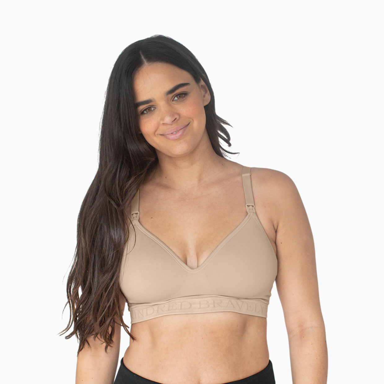 Kindred Bravely Signature Sublime Contour Maternity & Nursing Plunge Bra - Beige, 1X.