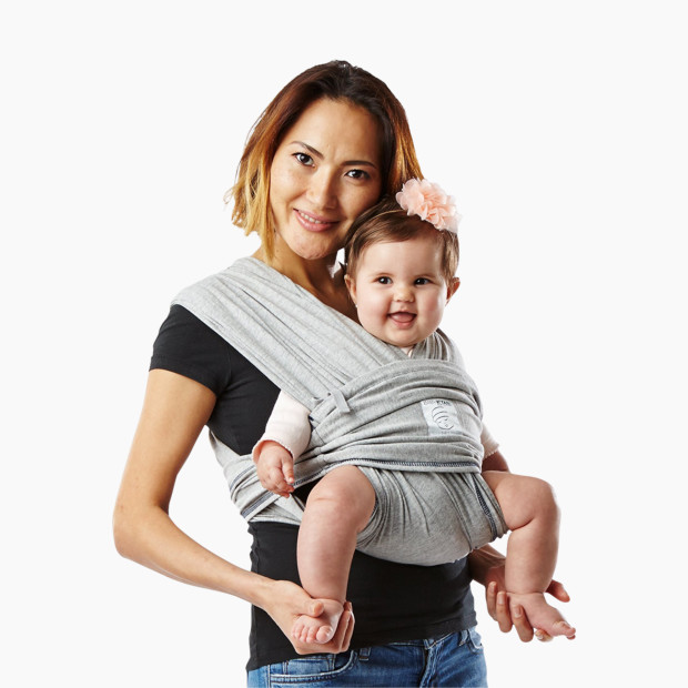 Baby K'tan Original Baby Wrap Carrier - Heather Gray, Small.