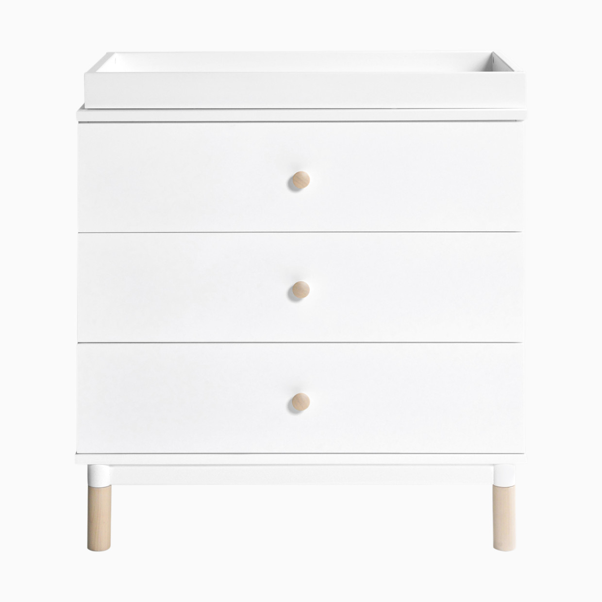 babyletto Gelato 3-Drawer Changer Dresser - White/Washed Natural.