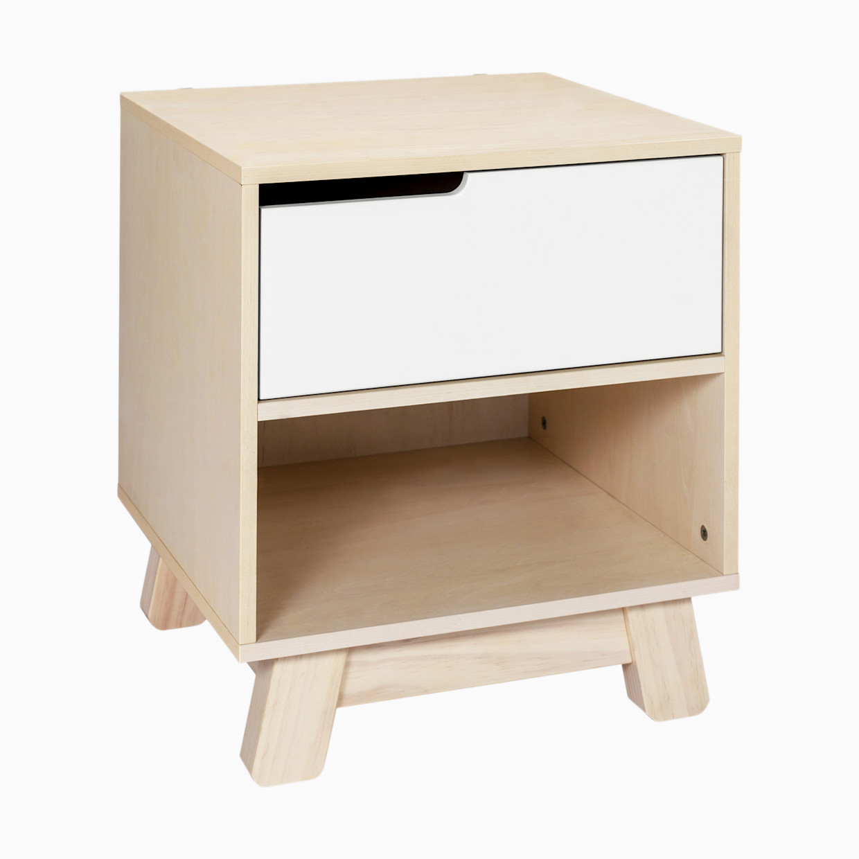 babyletto Hudson Nightstand - Washed Natural / White.