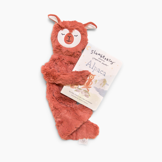 Slumberkins Plush Snuggler & Board Book Bundle 2019 (Discontinued) - Copper Alpaca (Stress Relief).