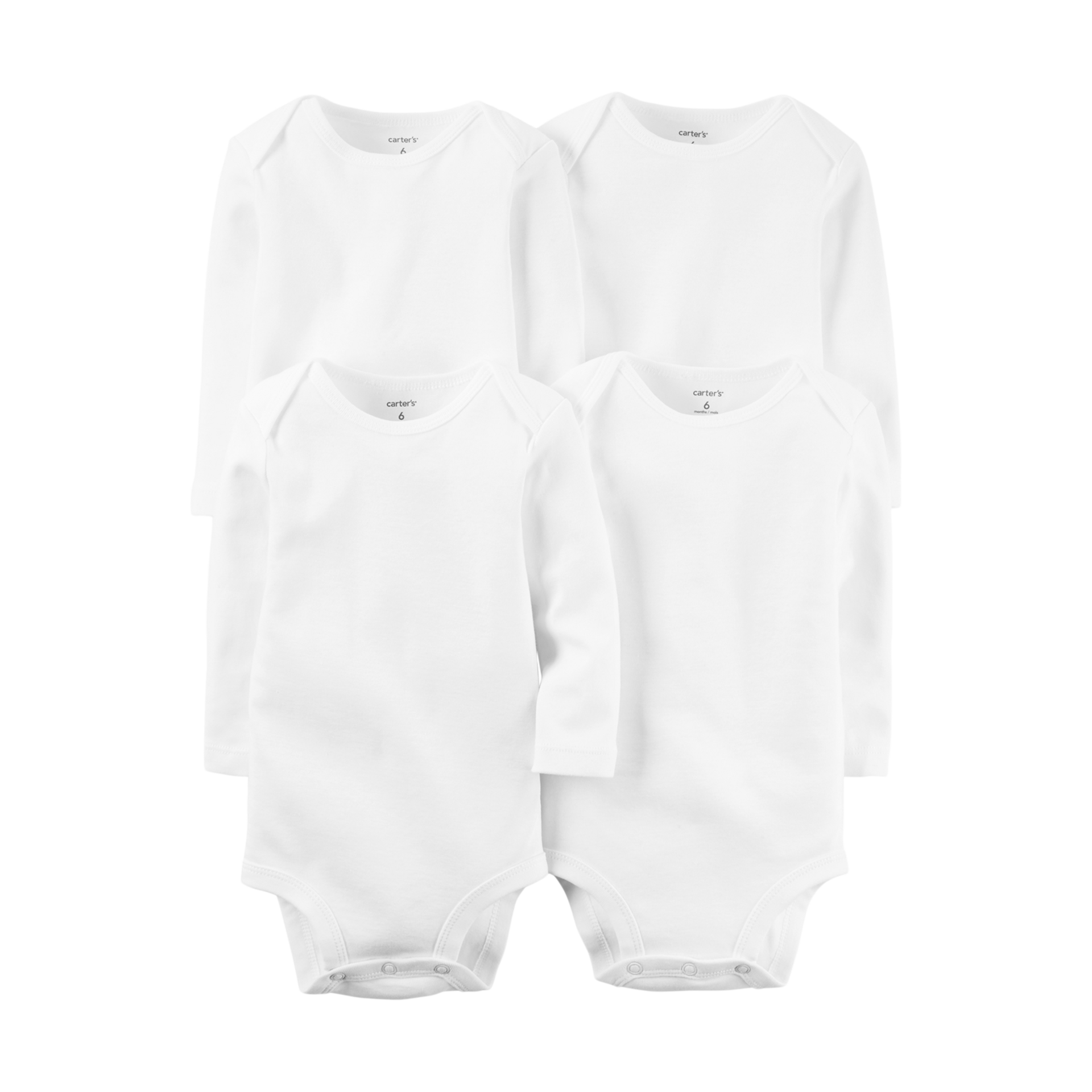 Carter's Long-Sleeve Bodysuits (4 Pack).