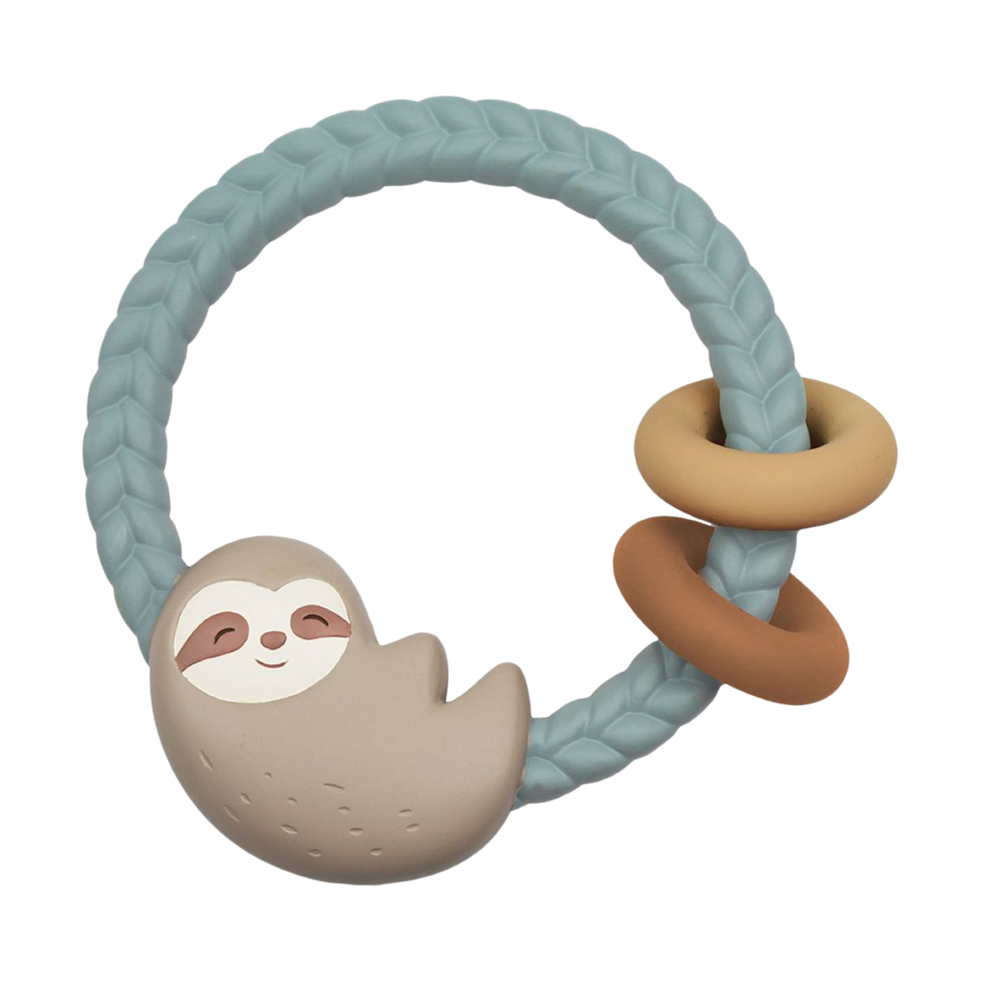 Itzy Ritzy Silicone Teether with Rattle Sloth Babylist Shop