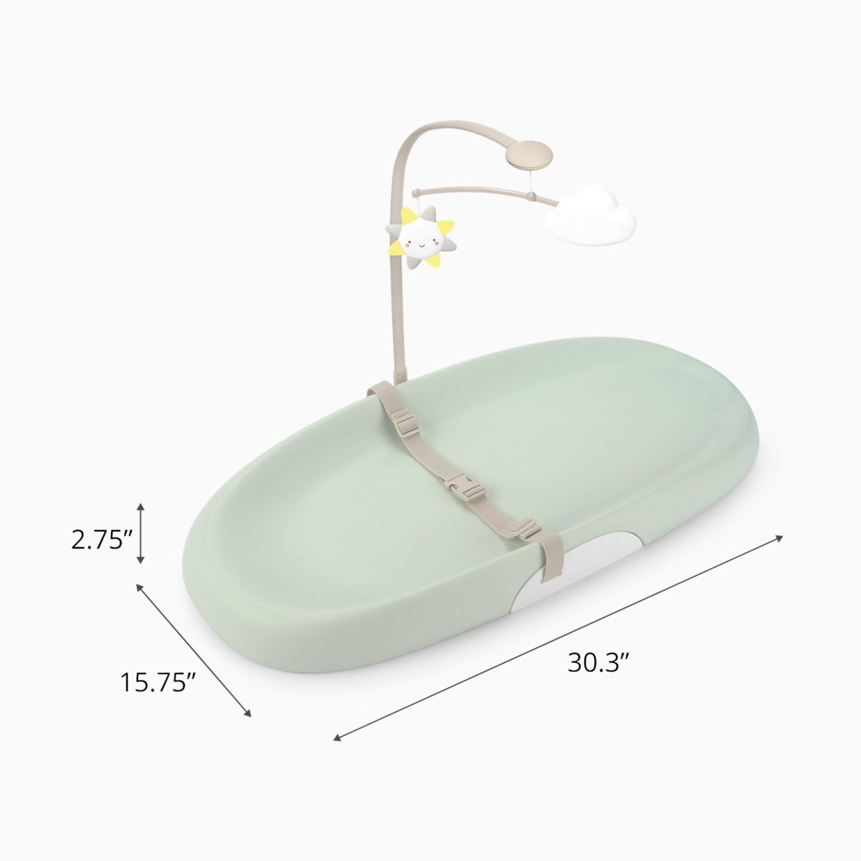 Skip Hop Nursery Style Wipe-Clean Changing Pad - Sage, 16" Width.