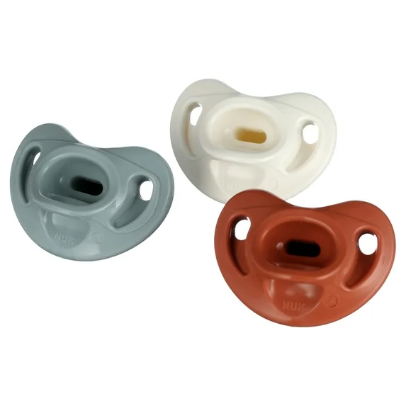 NUK Comfy Orthodontic Pacifiers, 0-6M, Neutral, Unisex, 3 Pack