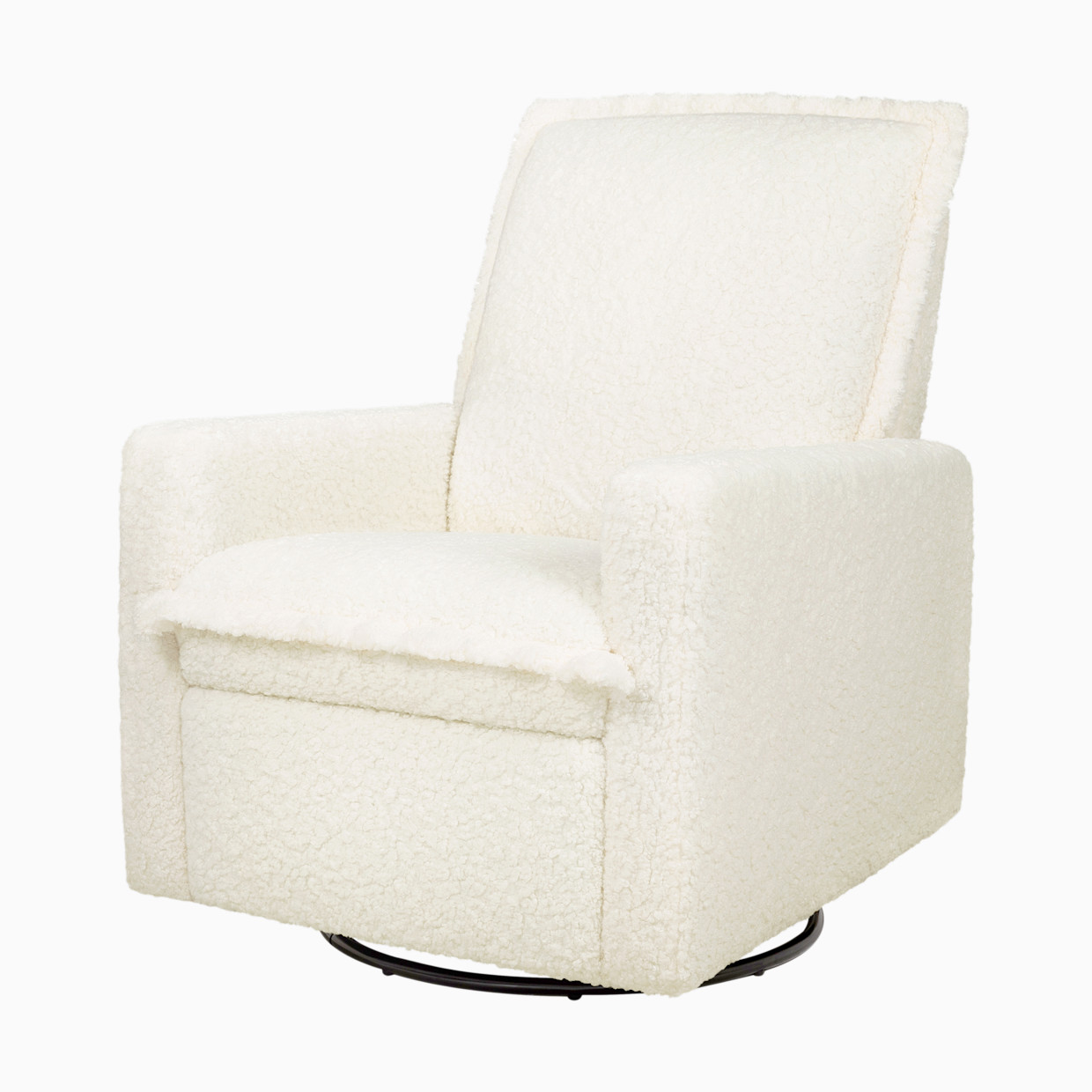 babyletto Cali Flange Recliner and Swivel Glider - Cream Shearling.