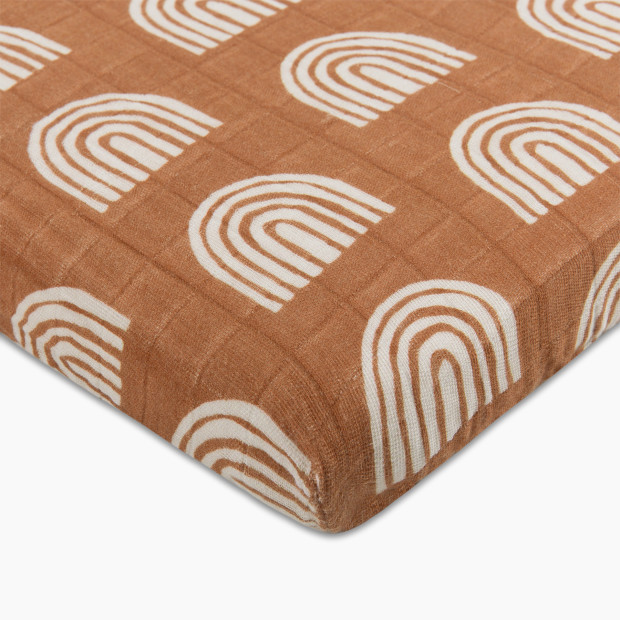 babyletto All-Stages Midi Crib Sheet - Terracotta Rainbow.
