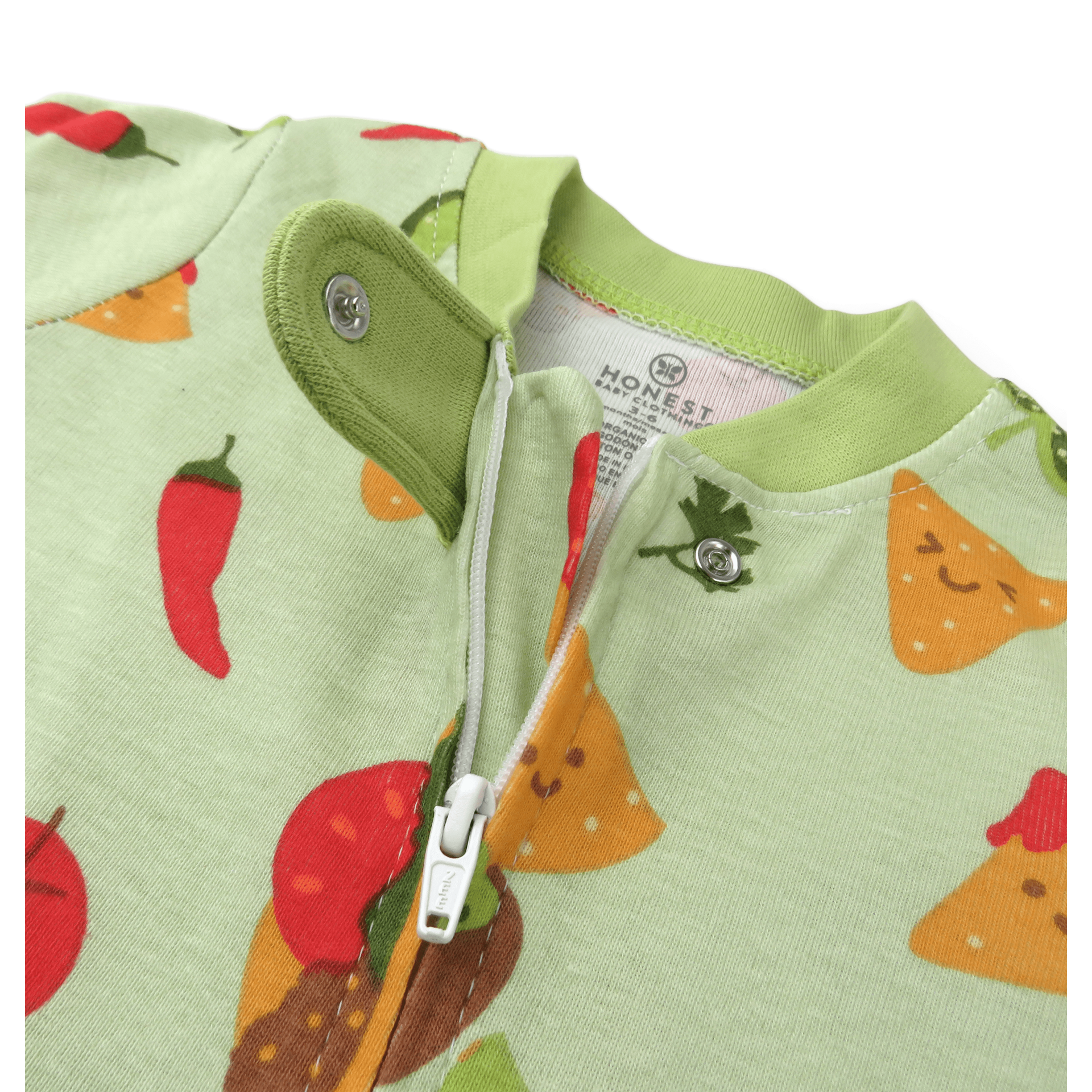 Honest Baby Clothing Organic Cotton Sleep & Play - Taco Time, Newborn.