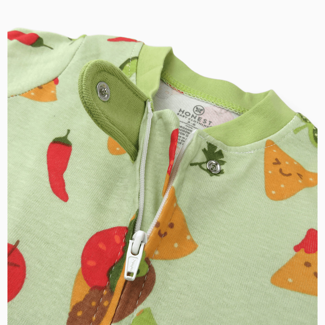 Honest Baby Clothing Organic Cotton Sleep & Play - Taco Time, Newborn.