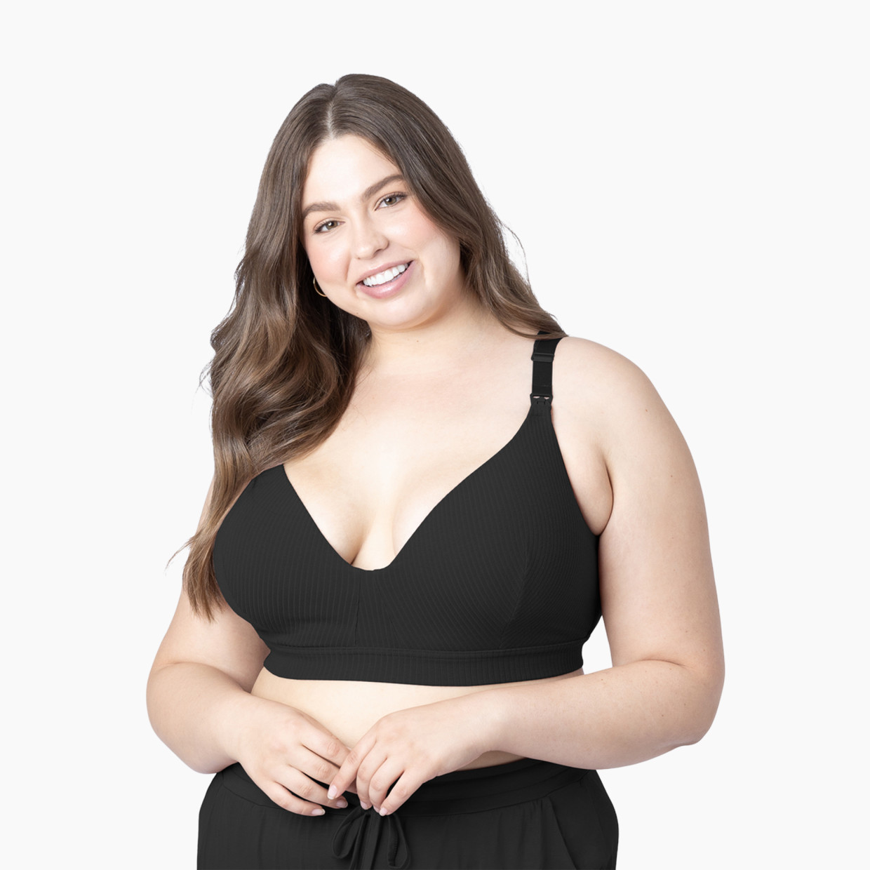 Kindred Bravely Ribbed Signature Cotton Nursing & Maternity Bra - Twilight,  Small-Busty