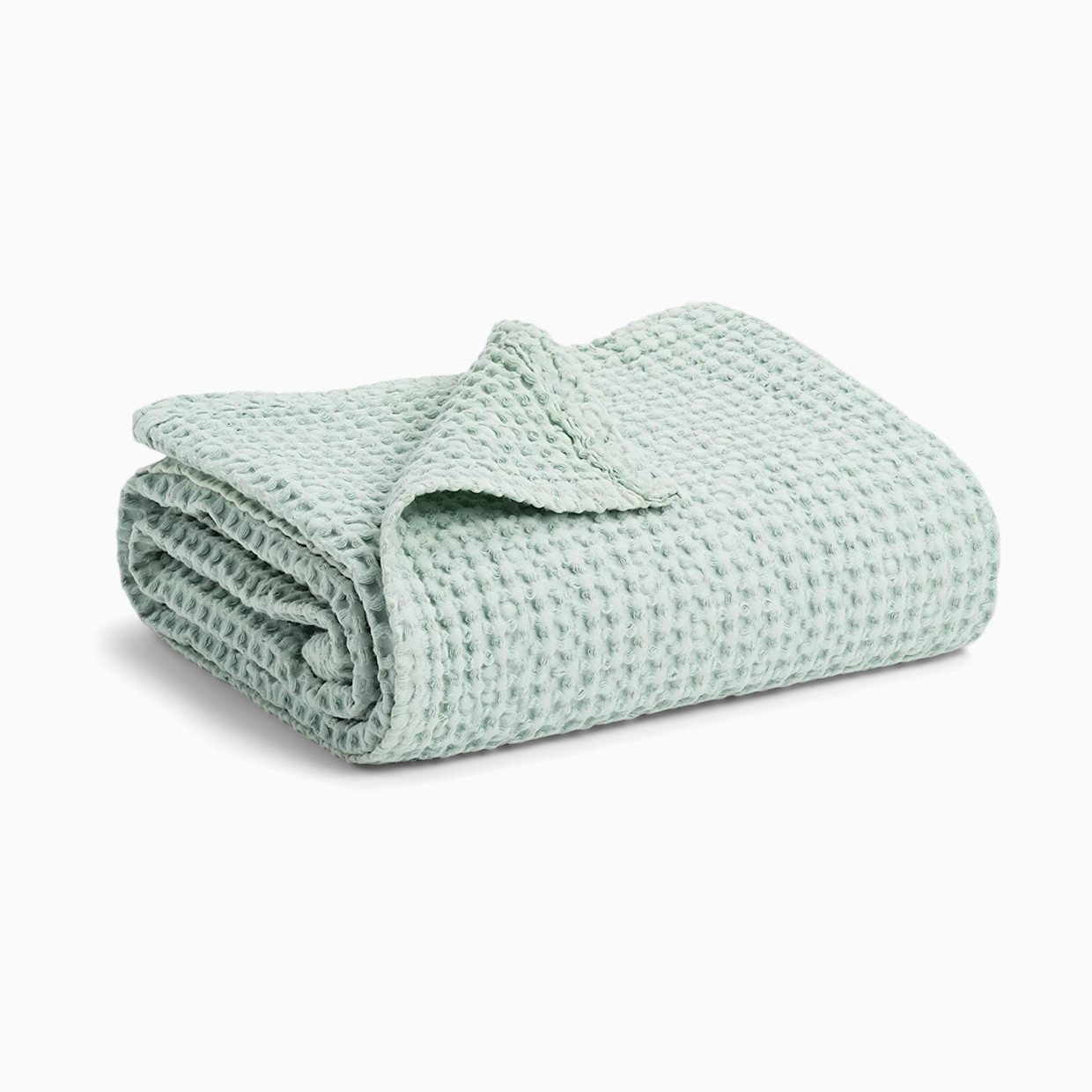 Simka Rose Waffle Blanket - Sage.