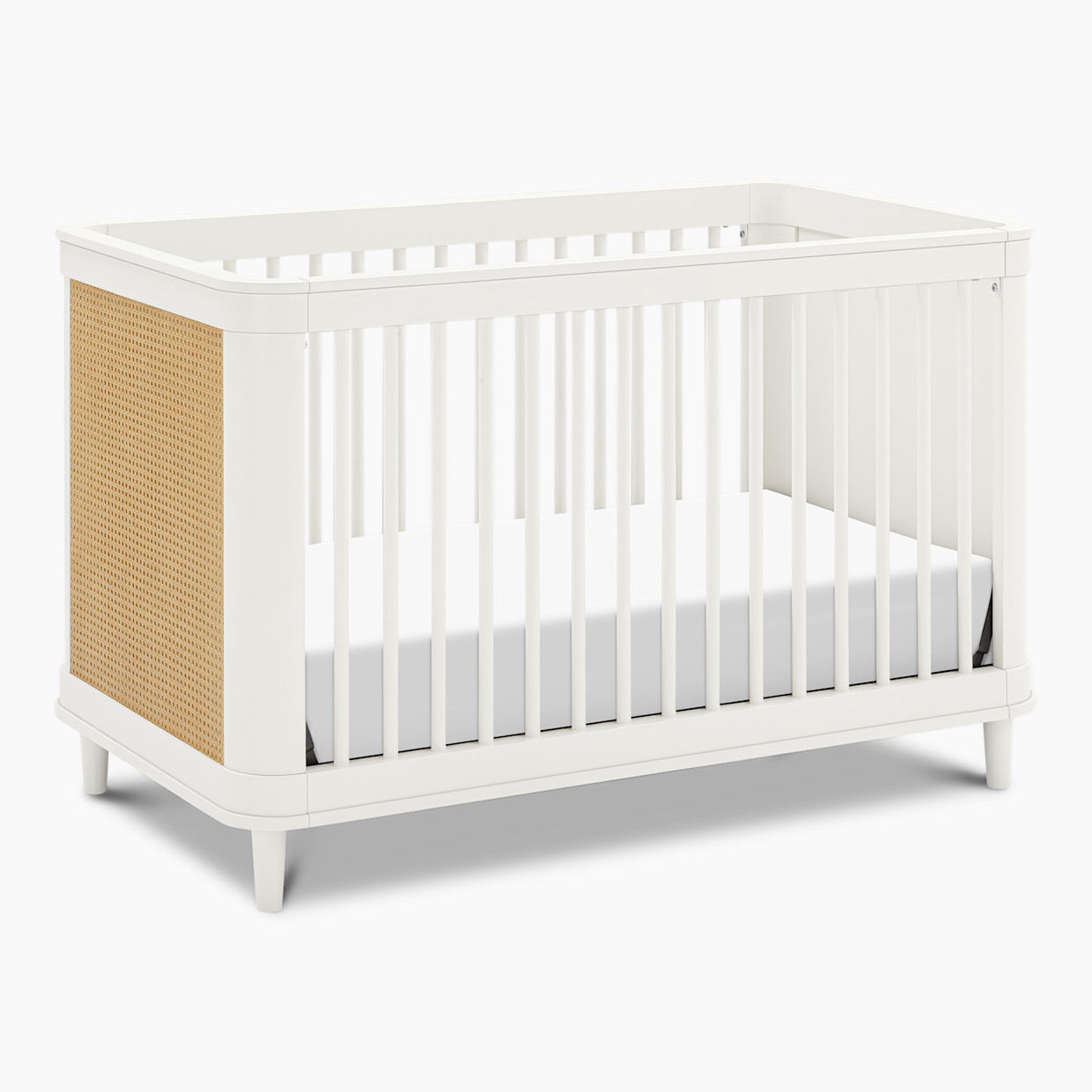 Namesake Marin 3-in-1 Convertible Crib - Warm White/Honey Cane.