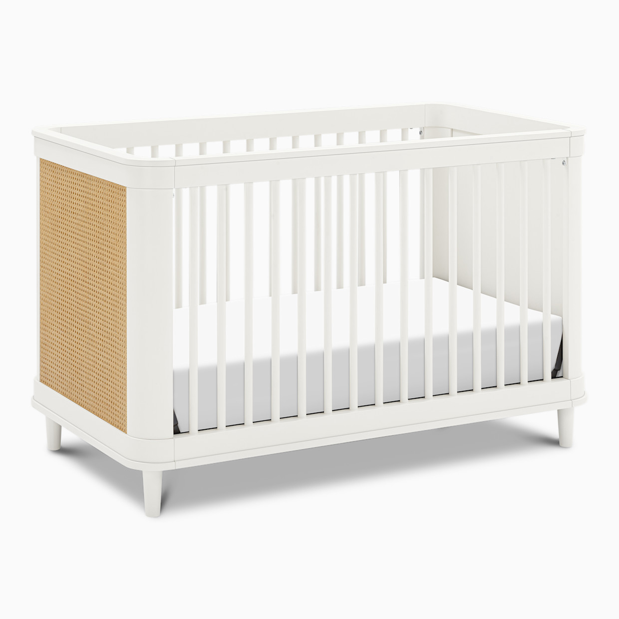 Namesake Marin 3-in-1 Convertible Crib - Warm White/Honey Cane.