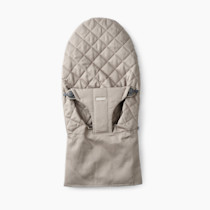 BabyBjörn Fabric Seat for Bouncer, Sand Gray, Cotton, Sand Gray, 1 Count (Pack of 1)