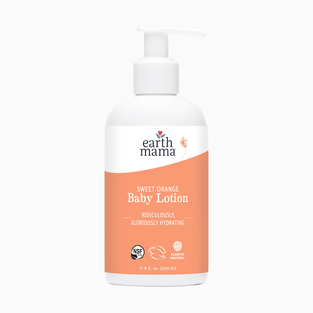 Earth Mama Baby Lotion - Sweet Orange, 8 Fl Oz.