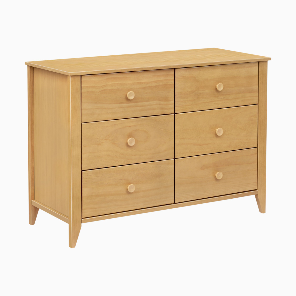 babyletto Sprout 6-Drawer Double Dresser - Honey.