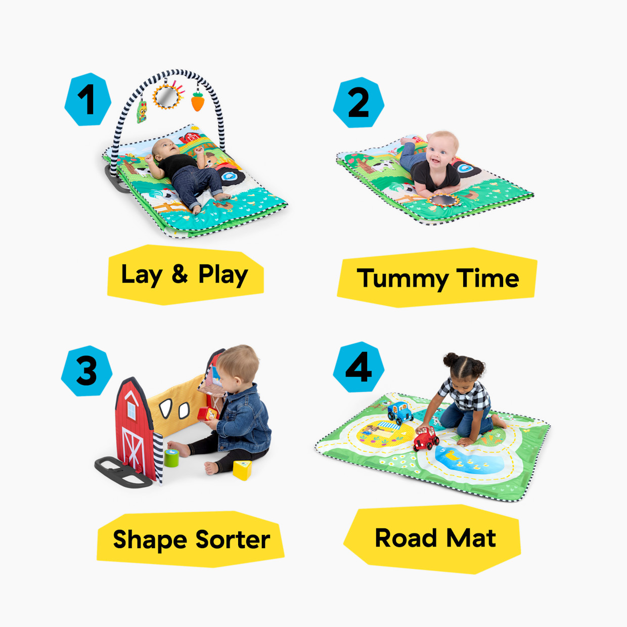 Baby Einstein Farm Explorers Happy Harvest Touch & Feel Activity Gym.