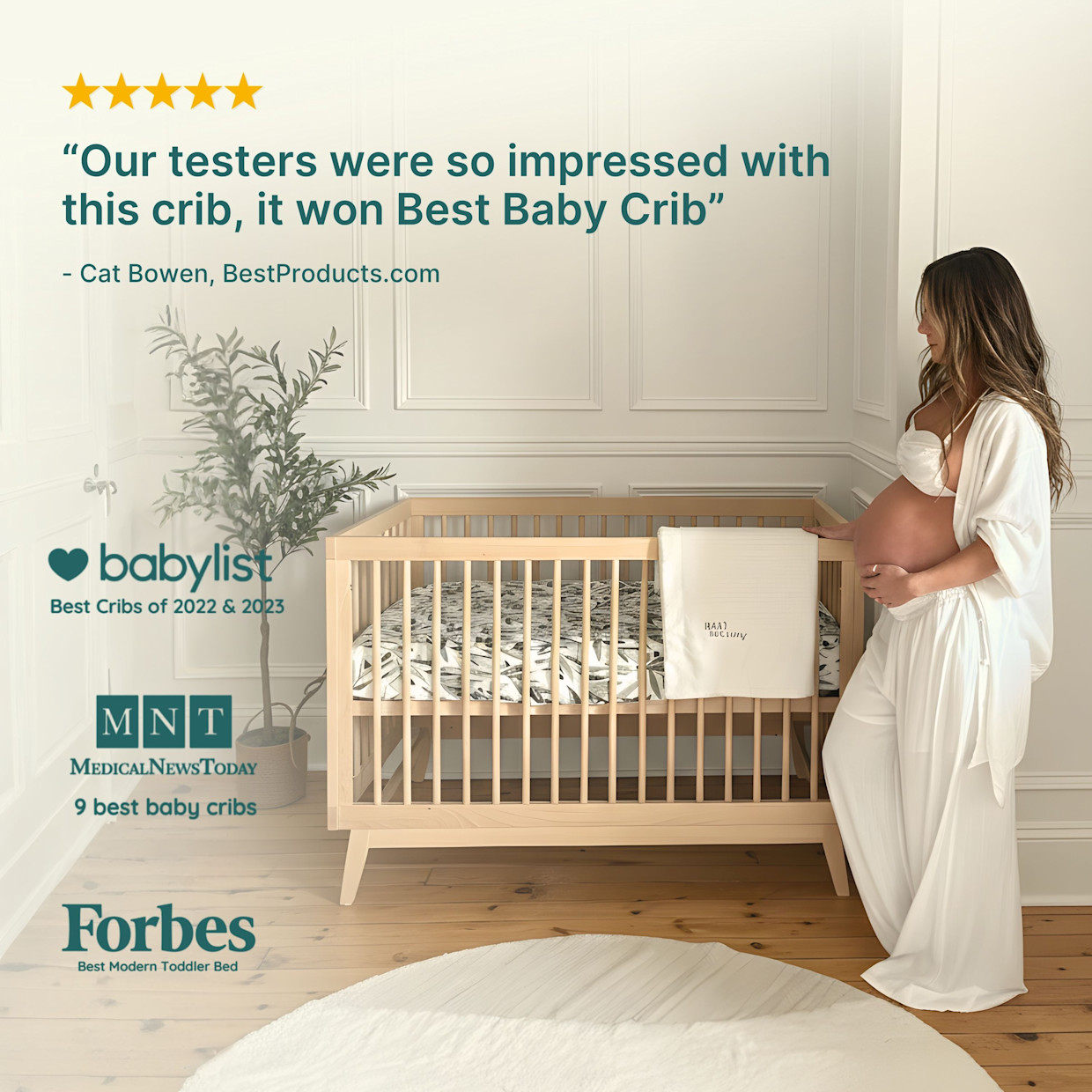 dadada Soho 3-in-1 Convertible Crib - Natural.