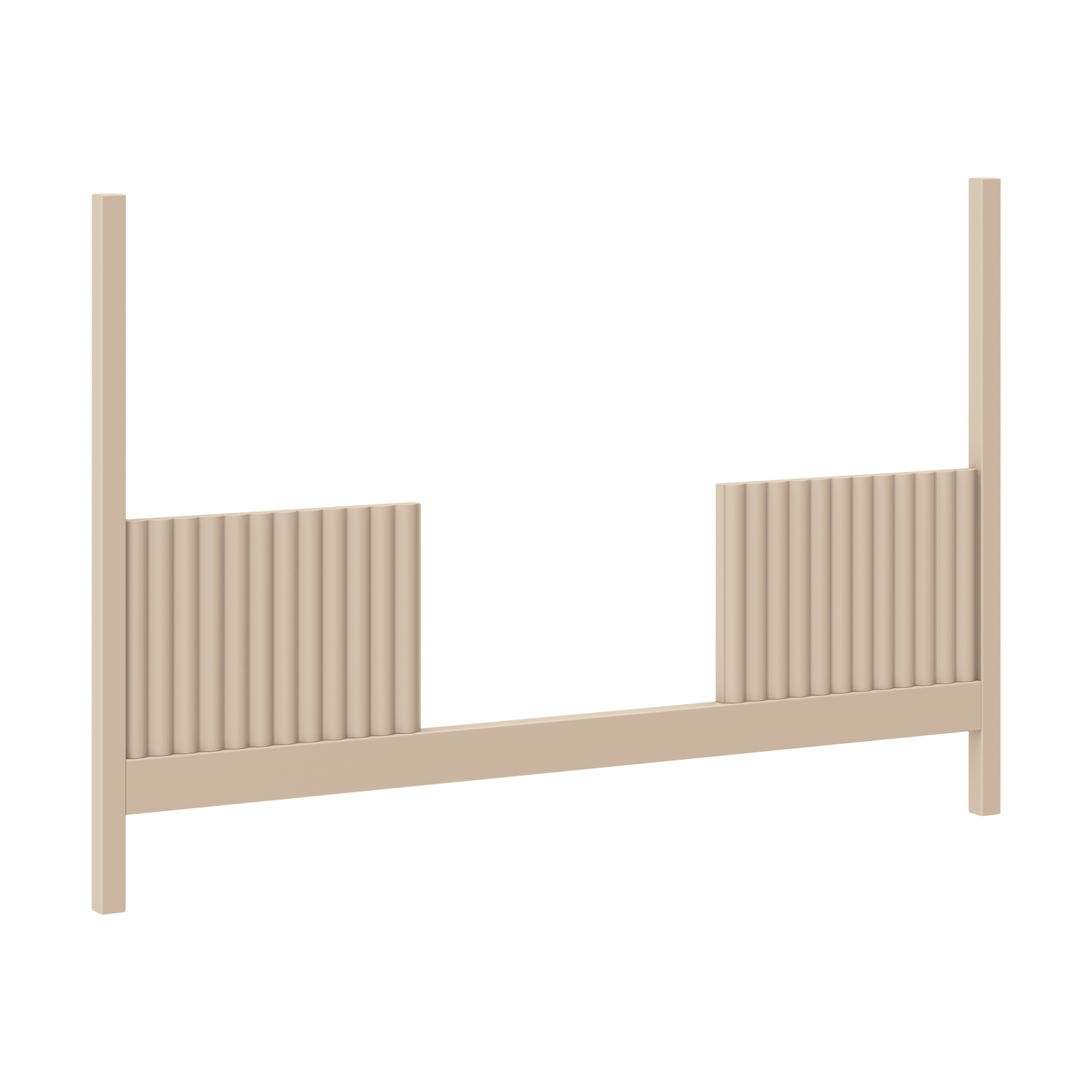 babyletto Moab 3-in-1 Convertible Crib Toddler Bed Conversion Kit - Taupe.